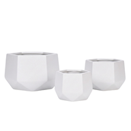 Stellar Fiberglass Planter Set