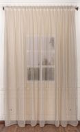 Airdot Plain linen sheer Curtains Color  café-1Panel 300cmX280cm