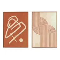 Dafaa Abstract Burnt Orange Wall Art Set – 2 Pieces