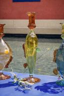 Glass fish candle holder