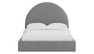 Echo Bed With Plain Arched Upholstered Headboard