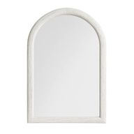 مرآة آبي بإطار خشبي مقوس صغيرة