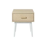 Alba Bedside Table With 1 Drawer & Slanted Legs