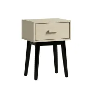 Alba Bedside Table With 1 Drawer & Slanted Legs
