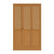 Glow Veneer Hinged Cane Wardrobe