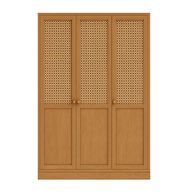 Glow Veneer Hinged Cane Wardrobe