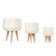 Sila Fiberglass Planter Set