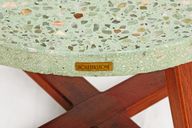 Babi Coffee Table -  Cast Stone Top and Solid Wood Base
