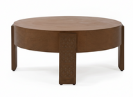 طاولة قهوة دائرية بنقوش زخرفية علي الأرجل