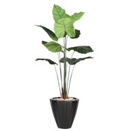 Artificial Taro Tree in Terrazzo Pot