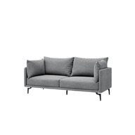 Capilano 2 Seater Beech Wood Sofa With Black Steel Legs