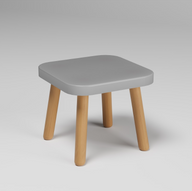 Simple Square Chair In Beech\Pine Wood