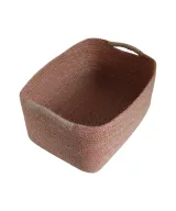 Colored Jute Rectangular Storage and Organizer Basket