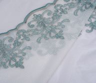 Stitch Fuzzy ستائر تول زهرية (رمادي*مينت)-1 لوحة 300 سم × 280 سم