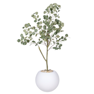 Artificial Eucalyptus Tree with Bello Planter