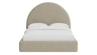 Echo Bed With Plain Arched Upholstered Headboard