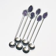 Blue Silver Stainless Steel Teaspoons