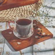 Ghazaleh Coaster Plate - Inlaid With Mother of Pearl