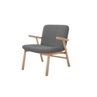 كرسي لوجو بهيكل خشبي ومقعد وظهر منجدين