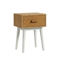 Alba Bedside Table With 1 Drawer & Slanted Legs