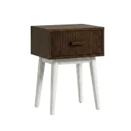 Alba Bedside Table With 1 Drawer & Slanted Legs