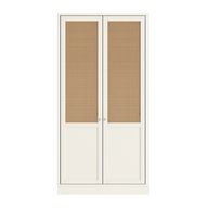 Glow Lacquered Hinged Cane Wardrobe
