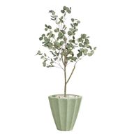 Artificial Eucalyptus Tree in Terrazzo Planter