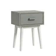 Alba Bedside Table With 1 Drawer & Slanted Legs