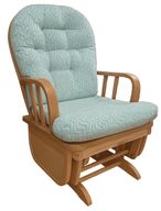Rocking Chair With Solid Wood Base & Upholstered Body