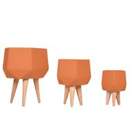 Sila Fiberglass Planter Set