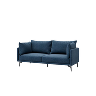 Capilano 2 Seater Beech Wood Sofa With Black Steel Legs