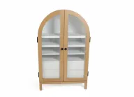 Mabel Solid Oak Cabinet With Glass Doors
