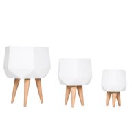 Sila Fiberglass Planter Set