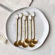 Gold Stainless Steel Teaspoons – Set of 6