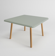 Square Table In Beech\Pine Wood With Slanted Legs