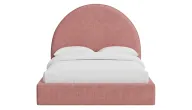 Echo Bed With Plain Arched Upholstered Headboard