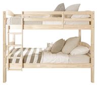 Leonie Natural Beech Wood Bunk Bed With Ladder