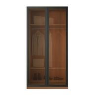 دولاب  بيلا بابواب زجاج و معدن اسود