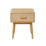 Alba Bedside Table With 1 Drawer & Slanted Legs