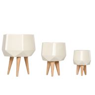 Sila Fiberglass Planter Set