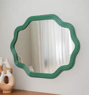 Lia Bamboo Wavy Mirror