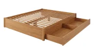 Modern Storage Bed with Built-In Drawers and Sleek Design