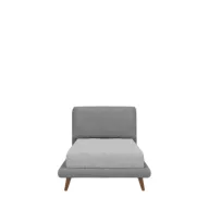 Bliss Upholstered Bed with Cushioned Backrest and Wooden Legs