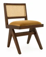 Mitzi Upholstered Cane Back Dining Chair