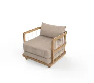Fresca Armchair – Natural Wood Accent Chair