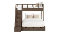 Cloudy Bunk Bed With Perpendicular Beds And Built-in Storage