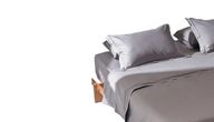 Grey Duvet Cover - Double Piping - Sateen - King