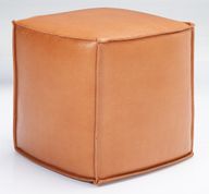 Leather Pouf