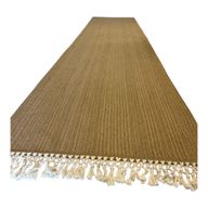 Rectangular Jute Rug with Cotton Fringes
