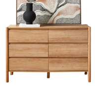 Basic Chest of 6 Drawers - Sturdy Wood Struture